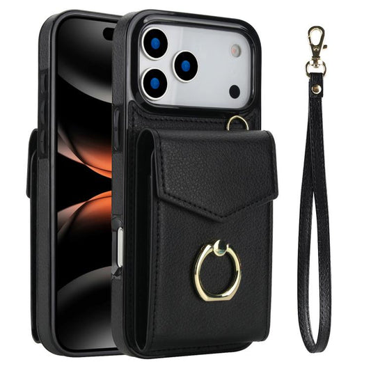Ring Holder RFID Card Slot Phone Case, For iPhone 17e / 16e, For iPhone 17 Pro Max, For iPhone 17 Pro, For iPhone 17