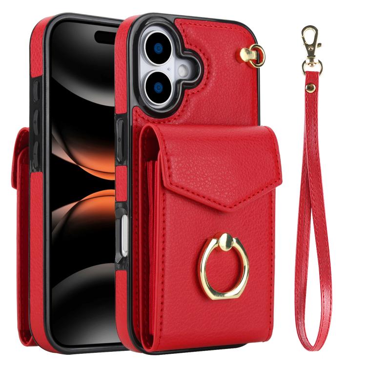 Ring Holder RFID Card Slot Phone Case, For iPhone 17e / 16e, For iPhone 17 Pro Max, For iPhone 17 Pro, For iPhone 17