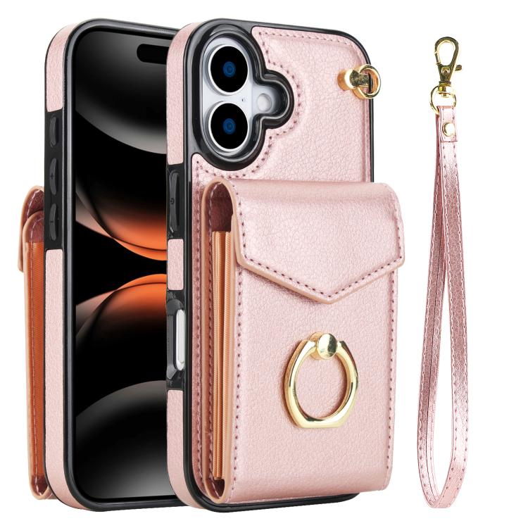 Ring Holder RFID Card Slot Phone Case, For iPhone 17e / 16e, For iPhone 17 Pro Max, For iPhone 17 Pro, For iPhone 17