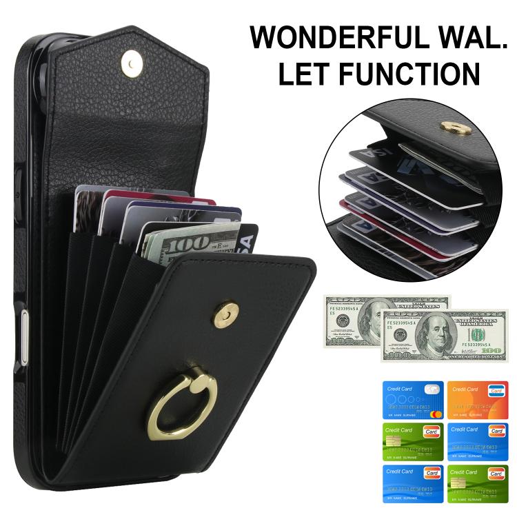 Ring Holder RFID Card Slot Phone Case, For iPhone Air, For iPhone 16 Pro Max, For iPhone 16 Pro, For iPhone 16 Plus