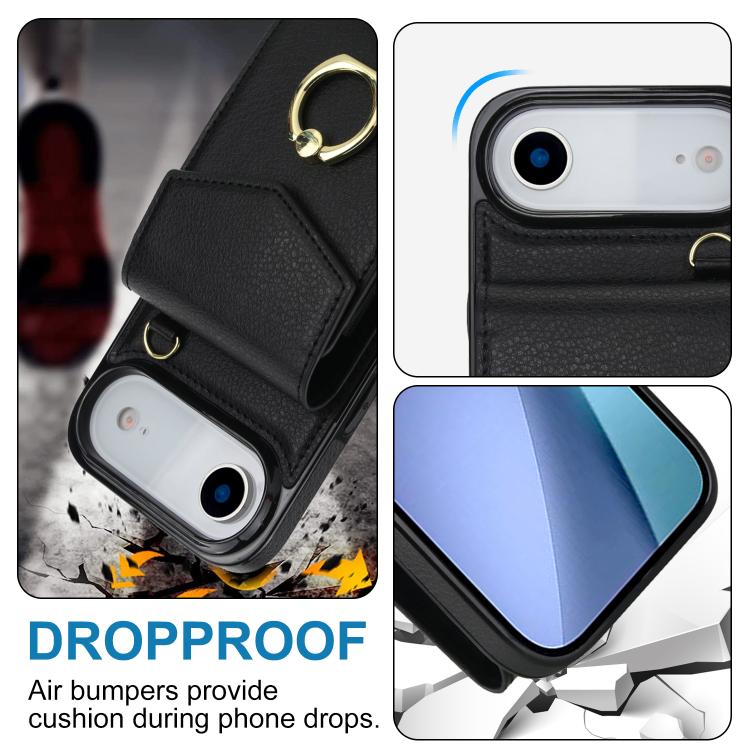 Ring Holder RFID Card Slot Phone Case, For iPhone Air, For iPhone 16 Pro Max, For iPhone 16 Pro, For iPhone 16 Plus