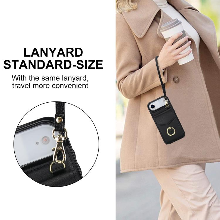 Ring Holder RFID Card Slot Phone Case, For iPhone Air, For iPhone 16 Pro Max, For iPhone 16 Pro, For iPhone 16 Plus