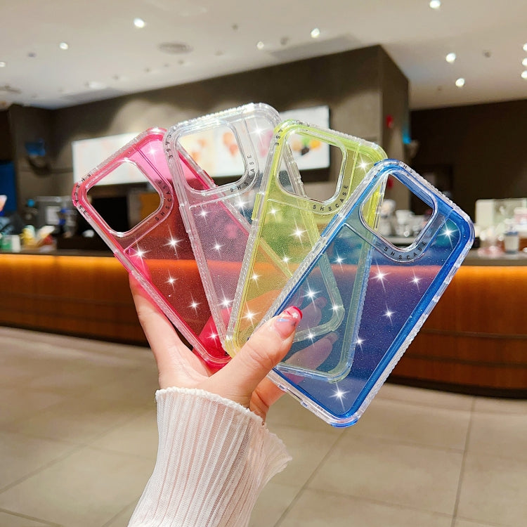 Glitter Powder 3-in-1 TPU + PC Phone Case, For iPhone 16 Pro Max, For iPhone 16 Pro, For iPhone 16 Plus, For iPhone 16, For iPhone 15 Pro Max, For iPhone 15 Pro