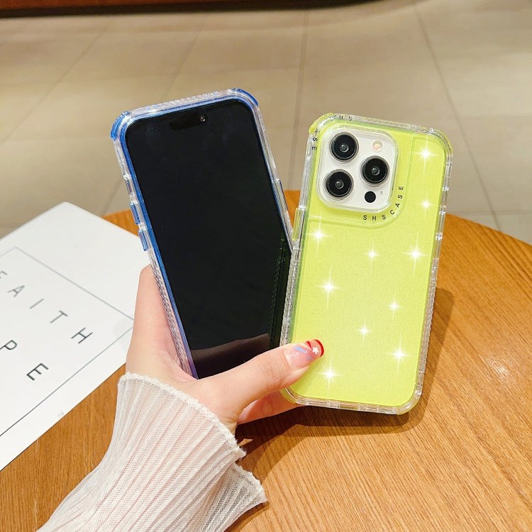 Glitter Powder 3-in-1 TPU + PC Phone Case, For iPhone 16 Pro Max, For iPhone 16 Pro, For iPhone 16 Plus, For iPhone 16, For iPhone 15 Pro Max, For iPhone 15 Pro