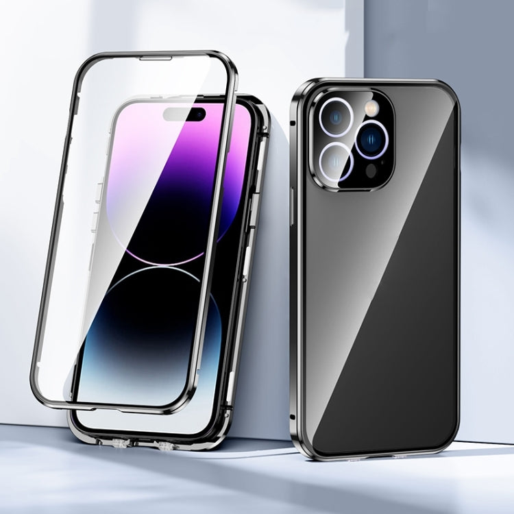 Magnetic Double-buckle HD Tempered Glass Phone Case, For iPhone 15, For iPhone 13 Pro Max, For iPhone 13 Pro, For iPhone 13