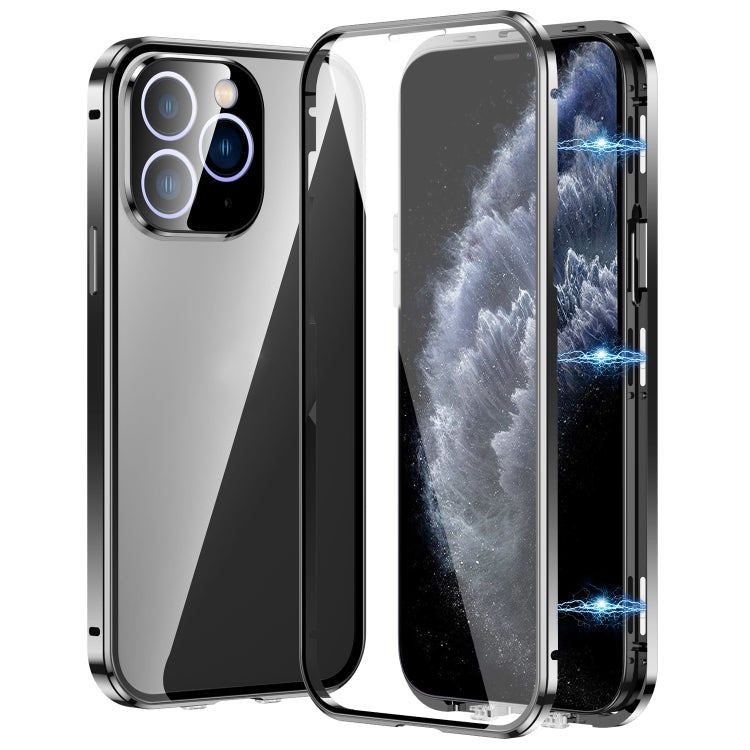 Magnetic Double-buckle HD Tempered Glass Phone Case, For iPhone 11, For iPhone 11 Pro