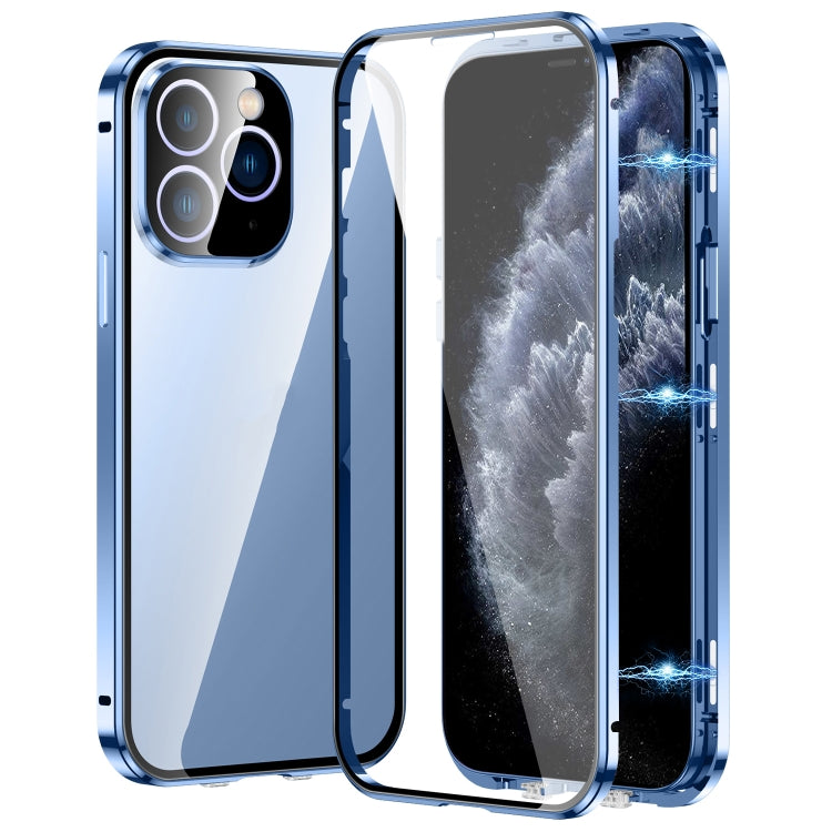 Magnetic Double-buckle HD Tempered Glass Phone Case, For iPhone 11, For iPhone 11 Pro