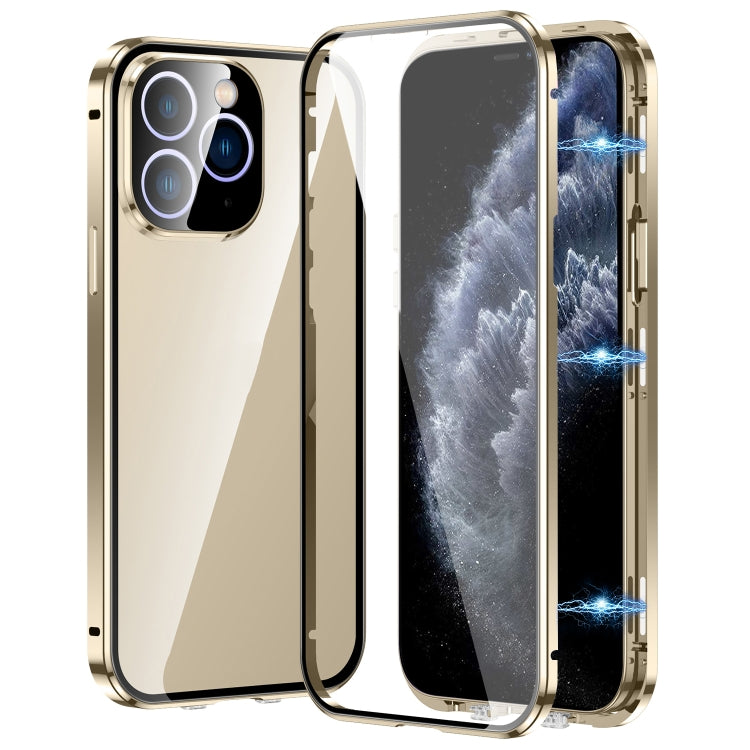 Magnetic Double-buckle HD Tempered Glass Phone Case, For iPhone 11, For iPhone 11 Pro
