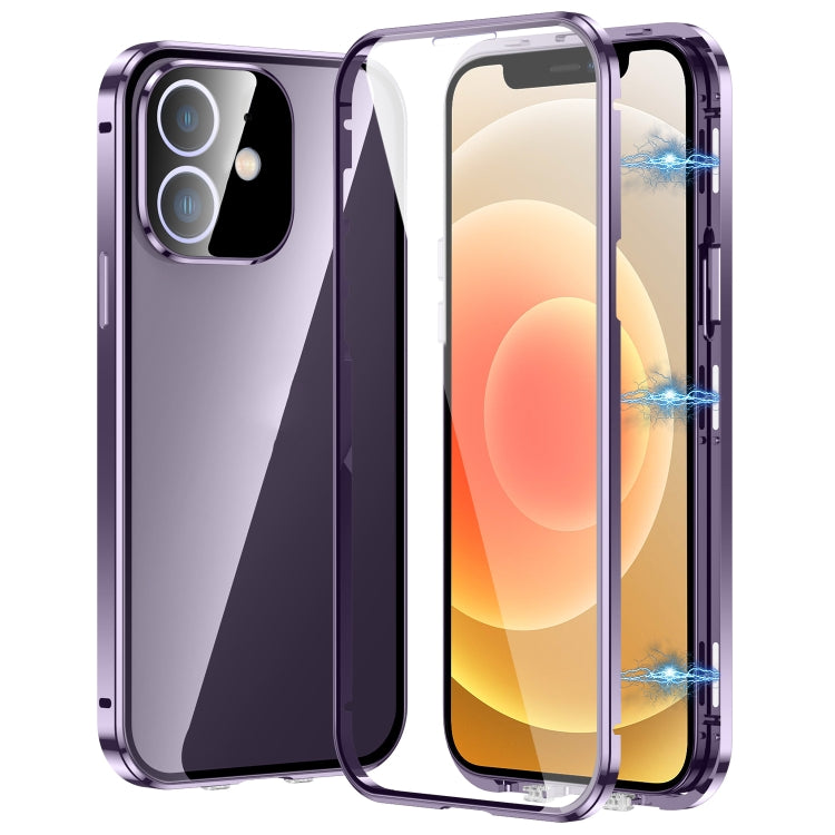 Magnetic Double-buckle HD Tempered Glass Phone Case, For iPhone 12, For iPhone 12 Pro Max, For iPhone 12 Pro, For iPhone 11 Pro Max