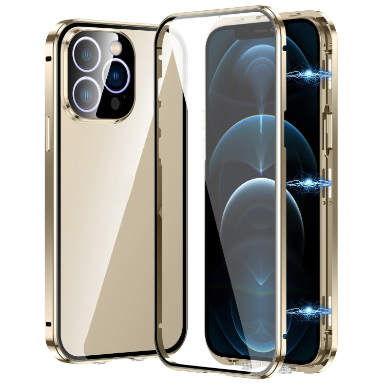 Magnetic Double-buckle HD Tempered Glass Phone Case, For iPhone 12, For iPhone 12 Pro Max, For iPhone 12 Pro, For iPhone 11 Pro Max