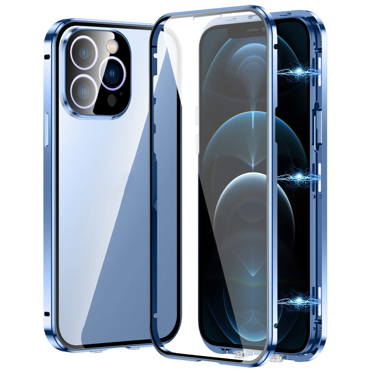 Magnetic Double-buckle HD Tempered Glass Phone Case, For iPhone 12, For iPhone 12 Pro Max, For iPhone 12 Pro, For iPhone 11 Pro Max