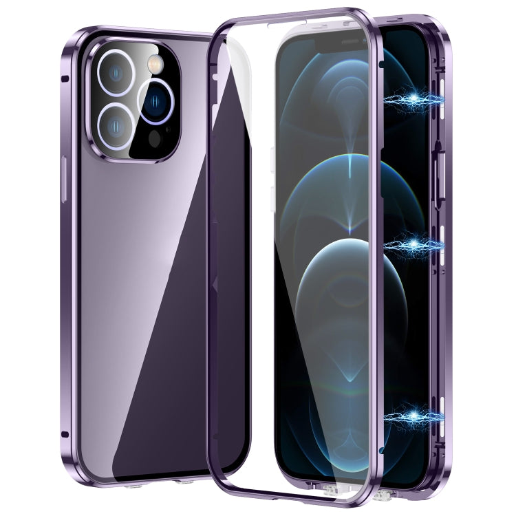 Magnetic Double-buckle HD Tempered Glass Phone Case, For iPhone 12, For iPhone 12 Pro Max, For iPhone 12 Pro, For iPhone 11 Pro Max