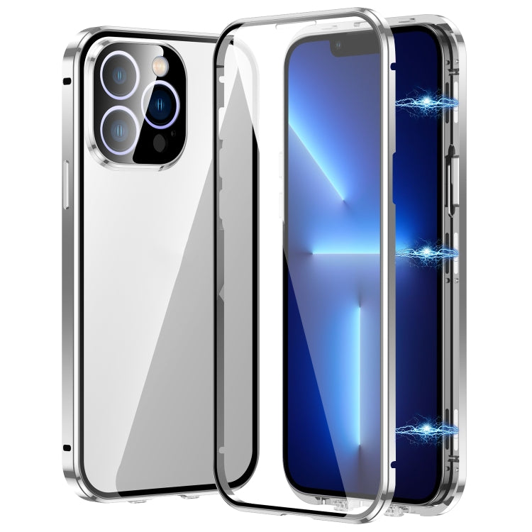 Magnetic Double-buckle HD Tempered Glass Phone Case, For iPhone 15, For iPhone 13 Pro Max, For iPhone 13 Pro, For iPhone 13