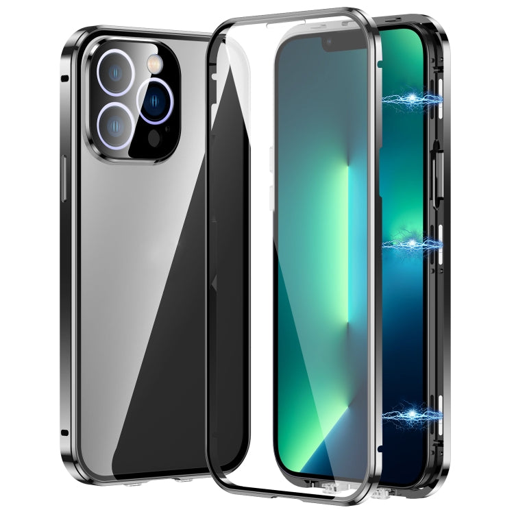 Magnetic Double-buckle HD Tempered Glass Phone Case, For iPhone 15, For iPhone 13 Pro Max, For iPhone 13 Pro, For iPhone 13