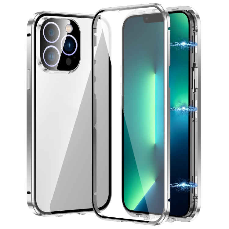Magnetic Double-buckle HD Tempered Glass Phone Case, For iPhone 15, For iPhone 13 Pro Max, For iPhone 13 Pro, For iPhone 13
