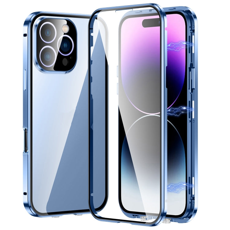 Magnetic Double-buckle HD Tempered Glass Phone Case, For iPhone 16e, For iPhone 16 Pro Max, For iPhone 16 Pro, For iPhone 16 Plus