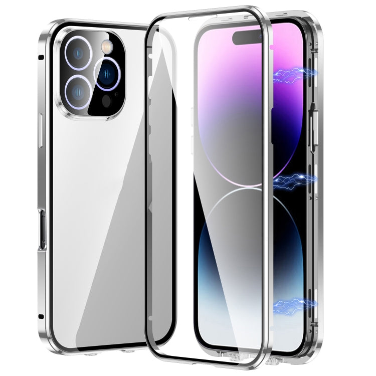 Magnetic Double-buckle HD Tempered Glass Phone Case, For iPhone 16e, For iPhone 16 Pro Max, For iPhone 16 Pro, For iPhone 16 Plus