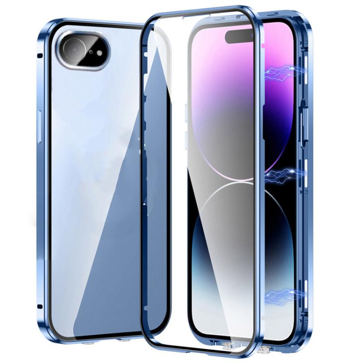 Magnetic Double-buckle HD Tempered Glass Phone Case, For iPhone 16e, For iPhone 16 Pro Max, For iPhone 16 Pro, For iPhone 16 Plus
