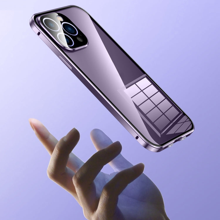 Magnetic Double-buckle HD Tempered Glass Phone Case, For iPhone 16e, For iPhone 16 Pro Max, For iPhone 16 Pro, For iPhone 16 Plus