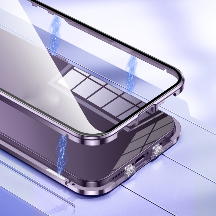 Magnetic Double-buckle HD Tempered Glass Phone Case, For iPhone 16e, For iPhone 16 Pro Max, For iPhone 16 Pro, For iPhone 16 Plus