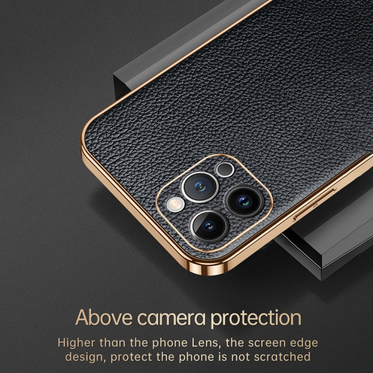 SULADA TPU + Litchi Texture Leather Phone Case, For iPhone 15 Pro Max, For iPhone 15 Pro, For iPhone 15 Plus, For iPhone 15