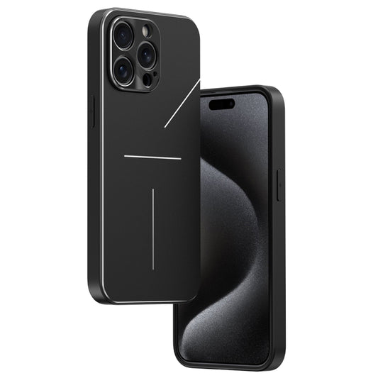 R-JUST RJ52 3-Line Style Metal TPU Shockproof Phone Case, For iPhone 15 Pro, For iPhone 15 Plus, For iPhone 15