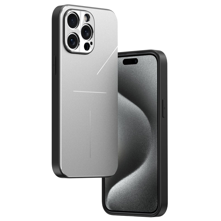 R-JUST RJ52 3-Line Style Metal TPU Shockproof Phone Case, For iPhone 15 Pro, For iPhone 15 Plus, For iPhone 15