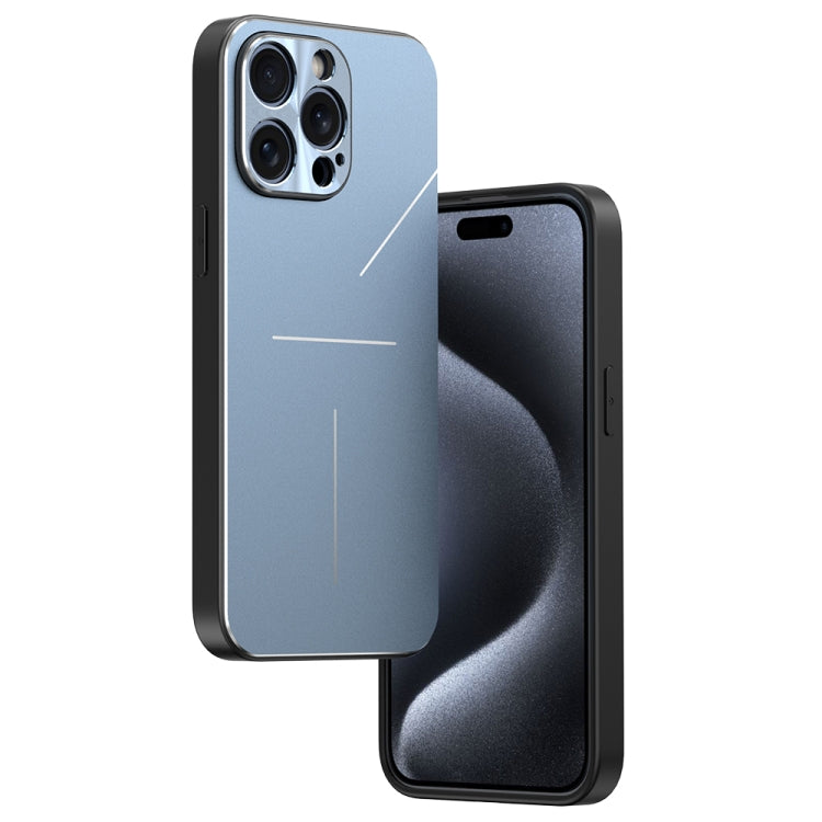 R-JUST RJ52 3-Line Style Metal TPU Shockproof Phone Case, For iPhone 15 Pro, For iPhone 15 Plus, For iPhone 15