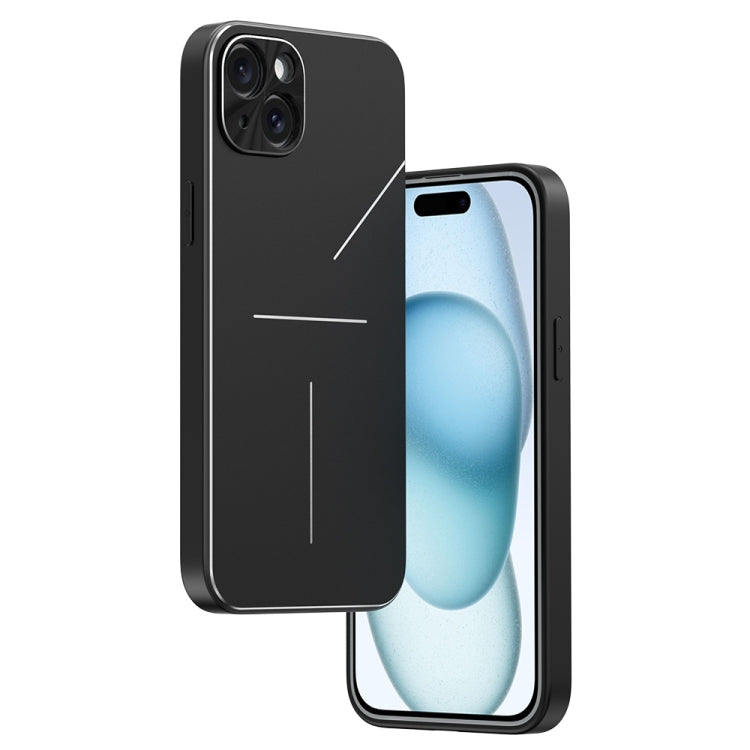 R-JUST RJ52 3-Line Style Metal TPU Shockproof Phone Case, For iPhone 15 Pro, For iPhone 15 Plus, For iPhone 15
