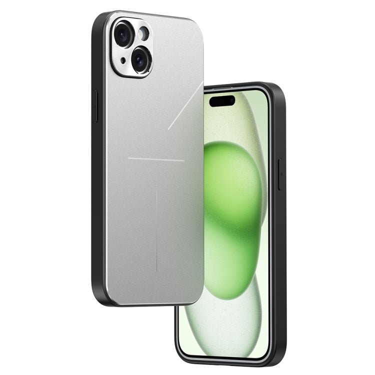 R-JUST RJ52 3-Line Style Metal TPU Shockproof Phone Case, For iPhone 15 Pro, For iPhone 15 Plus, For iPhone 15