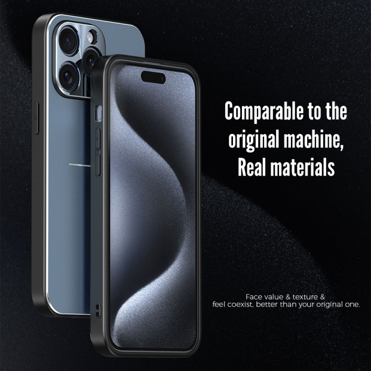 R-JUST RJ52 3-Line Style Metal TPU Shockproof Phone Case, For iPhone 15 Pro, For iPhone 15 Plus, For iPhone 15