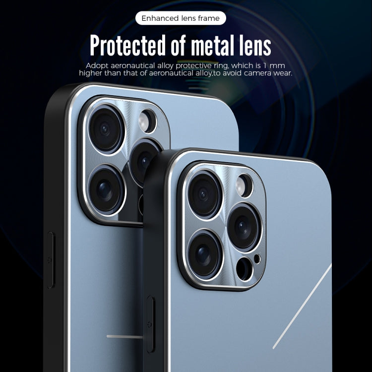 R-JUST RJ52 3-Line Style Metal TPU Shockproof Phone Case, For iPhone 15 Pro, For iPhone 15 Plus, For iPhone 15