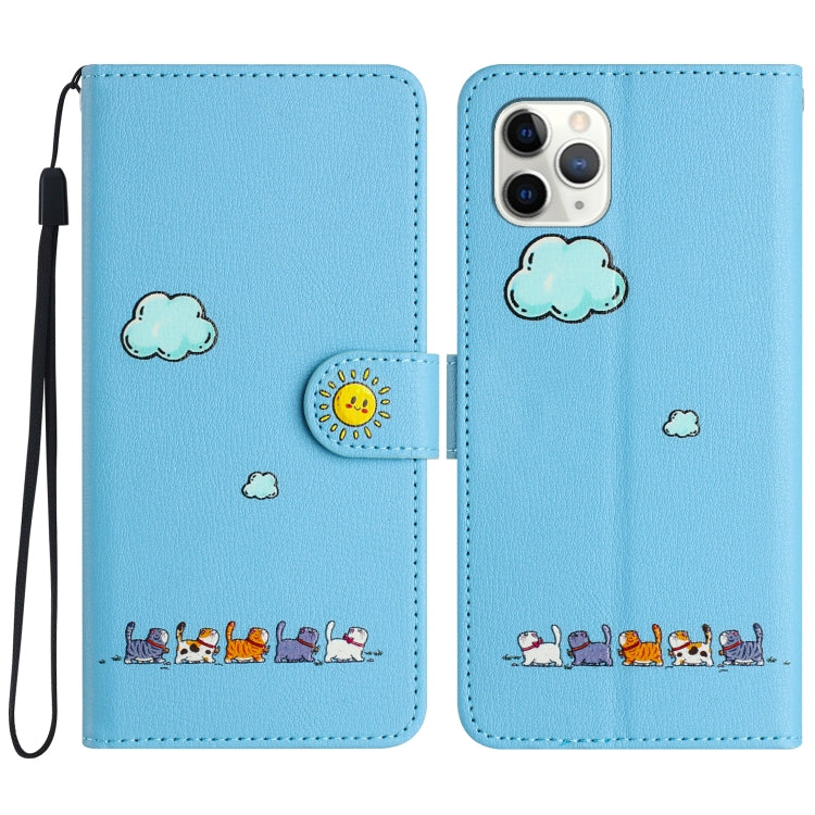 Cartoon Cats Leather Phone Case, For iPhone 13 mini, For iPhone 12 / 12 Pro, For iPhone 12 Pro Max, For iPhone 11 Pro Max