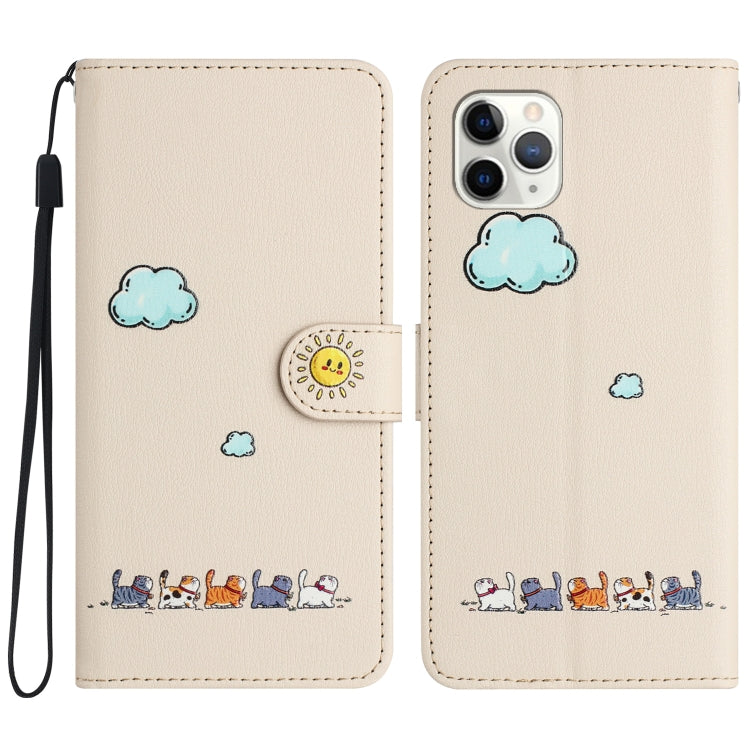 Cartoon Cats Leather Phone Case, For iPhone 13 mini, For iPhone 12 / 12 Pro, For iPhone 12 Pro Max, For iPhone 11 Pro Max