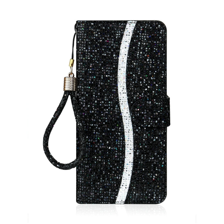 Glitter Powder Filp Leather Phone Case, For iPhone 15