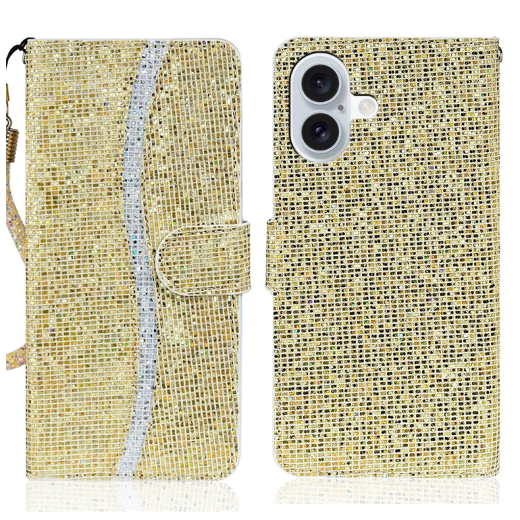 Glitter Powder Filp Leather Phone Case, For iPhone 16, For iPhone 15 Pro Max, For iPhone 15 Pro, For iPhone 15 Plus