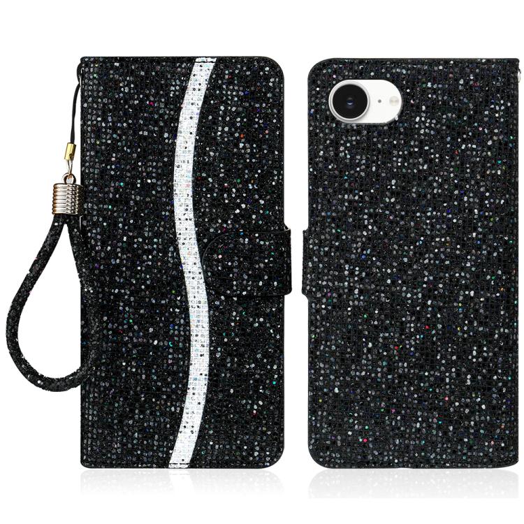Glitter Powder Filp Leather Phone Case, For iPhone 17 Pro Max, For iPhone 17 Pro, For iPhone 17, For iPhone Air