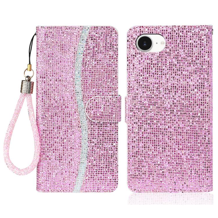 Glitter Powder Filp Leather Phone Case, For iPhone 17 Pro Max, For iPhone 17 Pro, For iPhone 17, For iPhone Air
