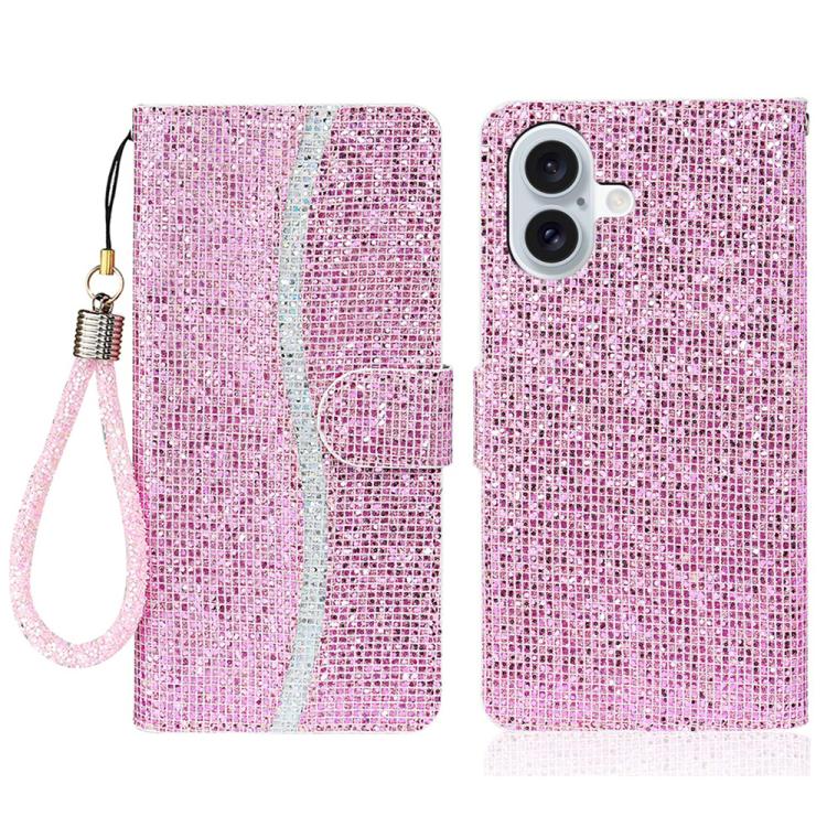 Glitter Powder Filp Leather Phone Case, For iPhone 17 Pro Max, For iPhone 17 Pro, For iPhone 17, For iPhone Air
