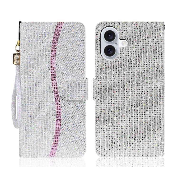 Glitter Powder Filp Leather Phone Case, For iPhone 17 Pro Max, For iPhone 17 Pro, For iPhone 17, For iPhone Air