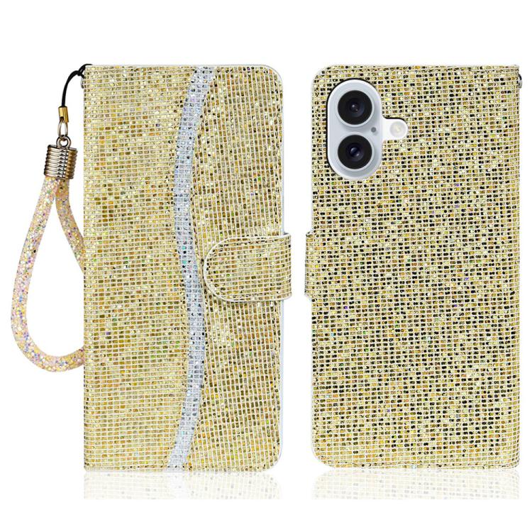 Glitter Powder Filp Leather Phone Case, For iPhone 17 Pro Max, For iPhone 17 Pro, For iPhone 17, For iPhone Air