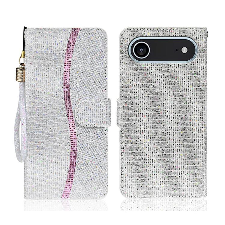 Glitter Powder Filp Leather Phone Case, For iPhone Air, For iPhone 16 Pro Max, For iPhone 16 Pro, For iPhone 16 Plus