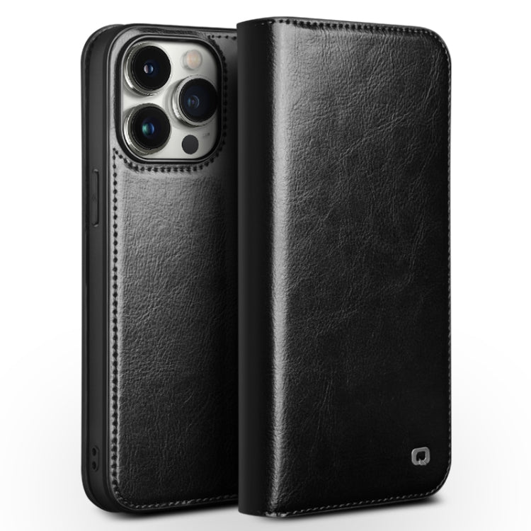 QIALINO Classic Genuine Leather Phone Case, For iPhone 16e, For iPhone 16 Pro Max, For iPhone 16 Pro, For iPhone 16 Plus, For iPhone 16, For iPhone 15 Pro Max, For iPhone 15 Pro, For iPhone 15 Plus, For iPhone 15