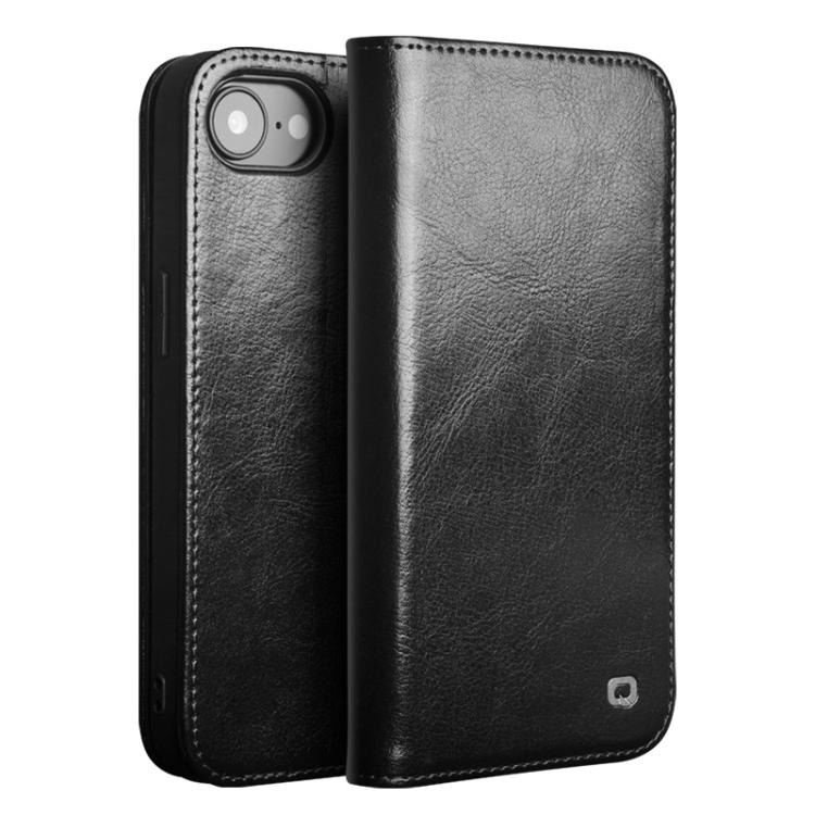 QIALINO Classic Genuine Leather Phone Case, For iPhone 16e, For iPhone 16 Pro Max, For iPhone 16 Pro, For iPhone 16 Plus, For iPhone 16, For iPhone 15 Pro Max, For iPhone 15 Pro, For iPhone 15 Plus, For iPhone 15