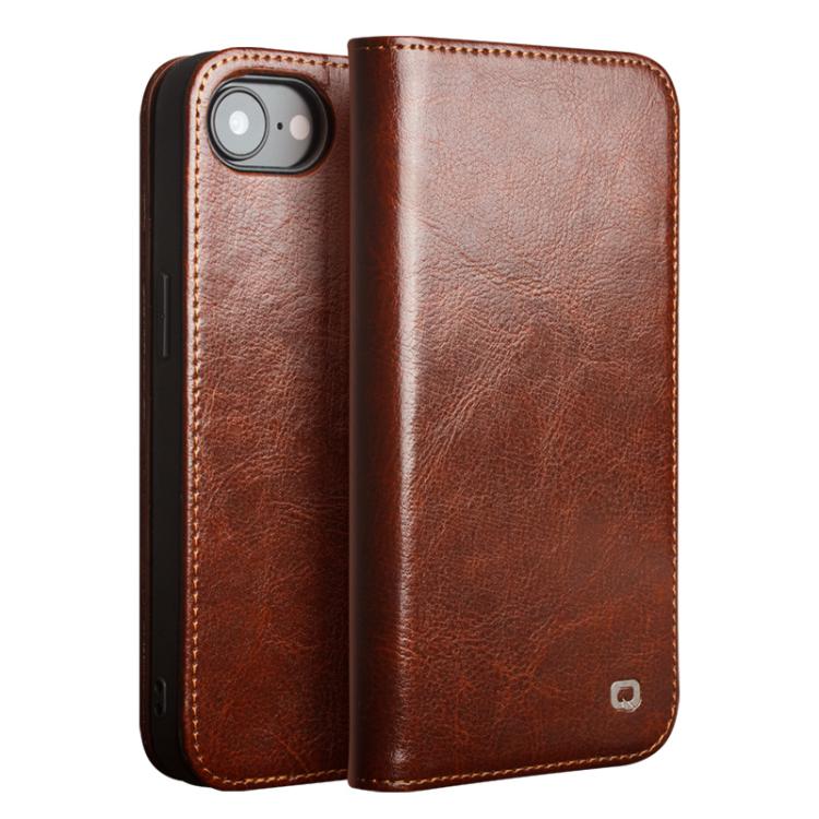 QIALINO Classic Genuine Leather Phone Case, For iPhone 16e, For iPhone 16 Pro Max, For iPhone 16 Pro, For iPhone 16 Plus, For iPhone 16, For iPhone 15 Pro Max, For iPhone 15 Pro, For iPhone 15 Plus, For iPhone 15