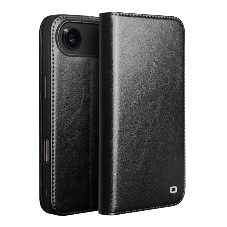 QIALINO Classic Genuine Leather Phone Case, For iPhone 16e, For iPhone 16 Pro Max, For iPhone 16 Pro, For iPhone 16 Plus, For iPhone 16, For iPhone 15 Pro Max, For iPhone 15 Pro, For iPhone 15 Plus, For iPhone 15
