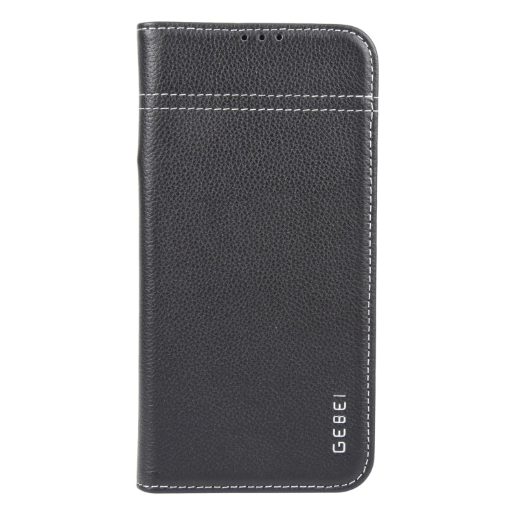 GEBEI Top-grain Horizontal Flip Leather Phone Case, For iPhone 15 Pro, For iPhone 15 Plus, For iPhone 15