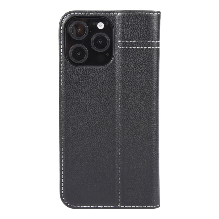 GEBEI Top-grain Horizontal Flip Leather Phone Case, For iPhone 15 Pro, For iPhone 15 Plus, For iPhone 15