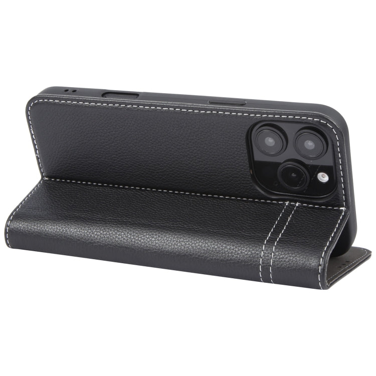 GEBEI Top-grain Horizontal Flip Leather Phone Case, For iPhone 15 Pro, For iPhone 15 Plus, For iPhone 15