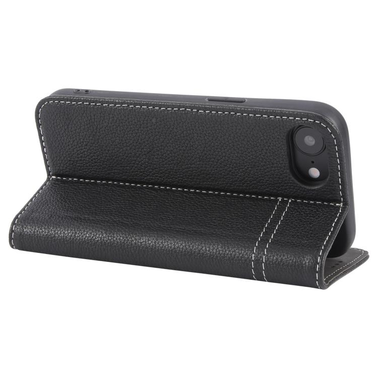 GEBEI Top-grain Horizontal Flip Leather Phone Case, For iPhone 16e, For iPhone 16 Pro Max, For iPhone 16 Pro, For iPhone 16 Plus, For iPhone 16, For iPhone 15 Pro Max